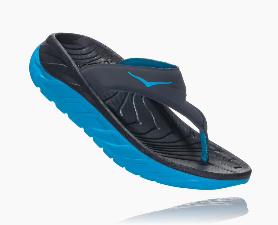 Hoka One One Sandals Womens Navy - ORA Recovery Flip - 92701DNYT